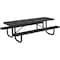 Global Industrial Rectangle Picnic Table, Black, Perforated Metal, 96 in L 694555BK - alternate 5